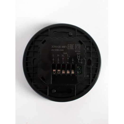 Терморегулятор X7H-GB Wi-Fi электронный программируемый для теплого пола, черный